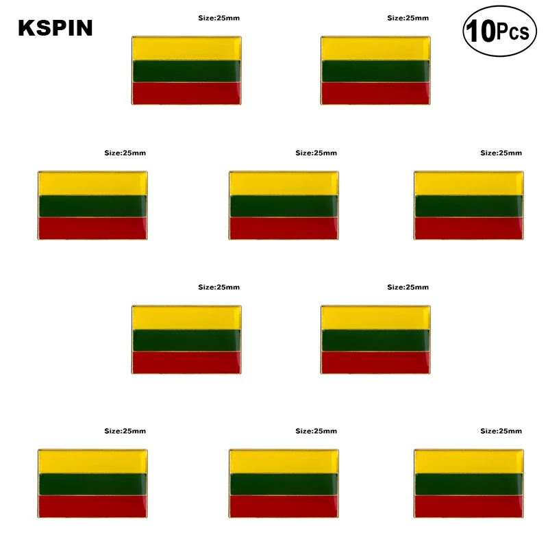 Lithuania Lapel Pin Flag badge Brooch Pins Badges 10Pcs a Lot | Дом и сад