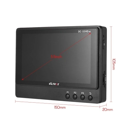 Viltrox DC-55HD 5,5 дюймов профессиональный 1920x1080 4K HD монитор HD AV сигнал вход камера видео монитор для Canon Nikon sony DSL