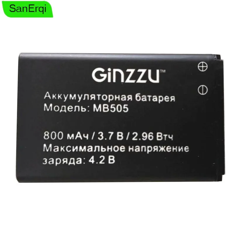 3,7 V 800mAh Ginzzu MB505 Аккумулятор для Ginzzu MB505 аккумулятор для смартфона