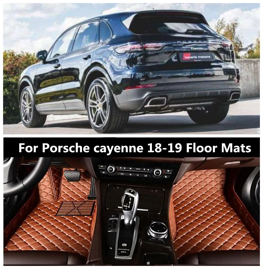 Роскошные кожаные автомобильные 3D напольные коврики для Porsche cayenne 2018 2019 EMS