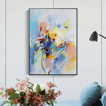 

Zao Wou-ki Abstract Style Pure hand-painted Oil Paintings Modern Minimalist Living Room Mural American Decorative Painting Large