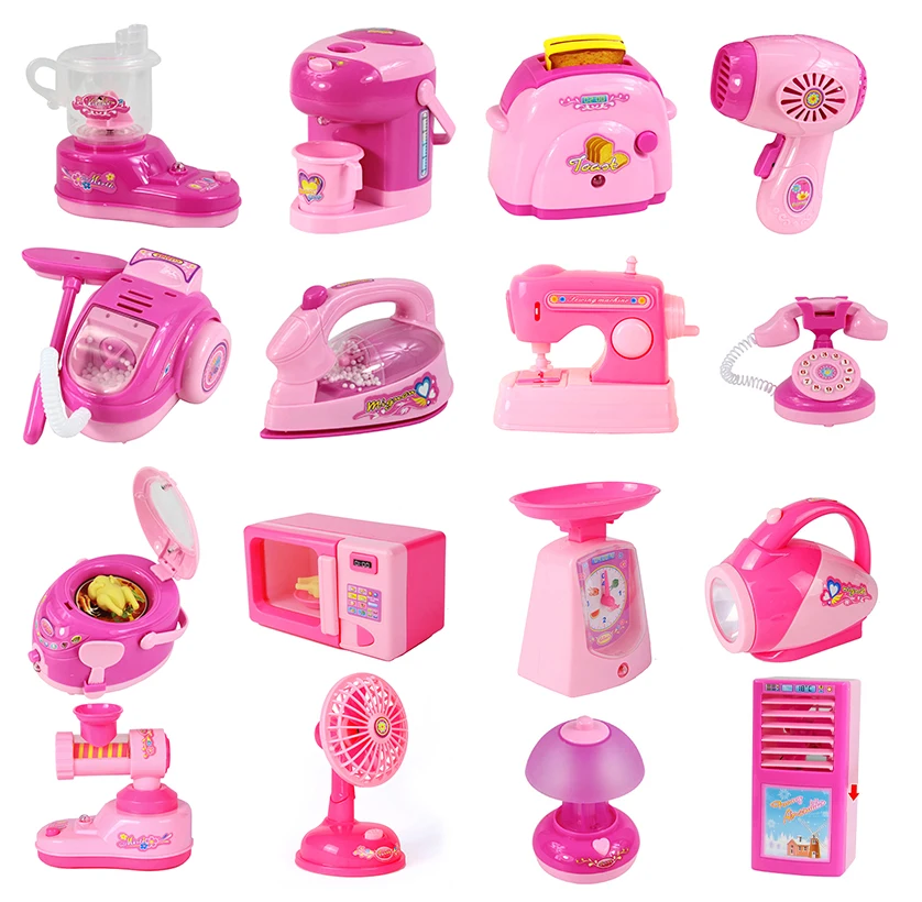 Мини имитация развивающая игрушка для кухни набор со светом и звуком розовая