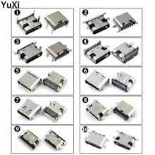 50 pçs micro usb tipo c conector jack porto de carregamento doca plug tipo-c tomada fêmea jack para xiaomi huawei samsung sony
