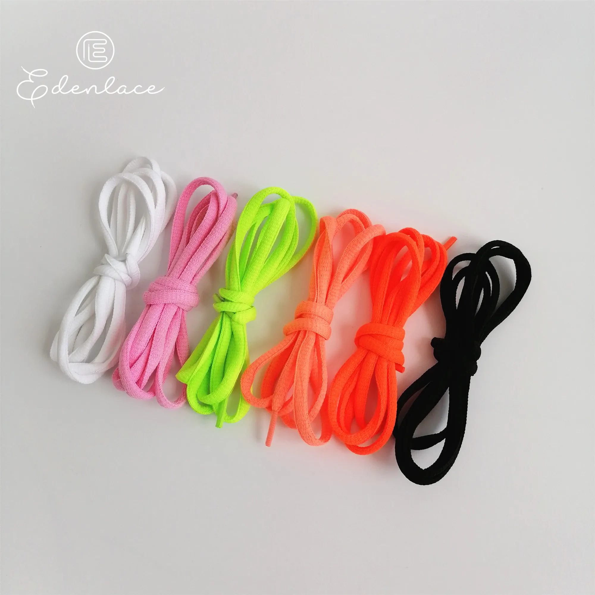Oval Shoelaces Plain Ropelace Polyster Shoelaces Salmon Hoodies Volt