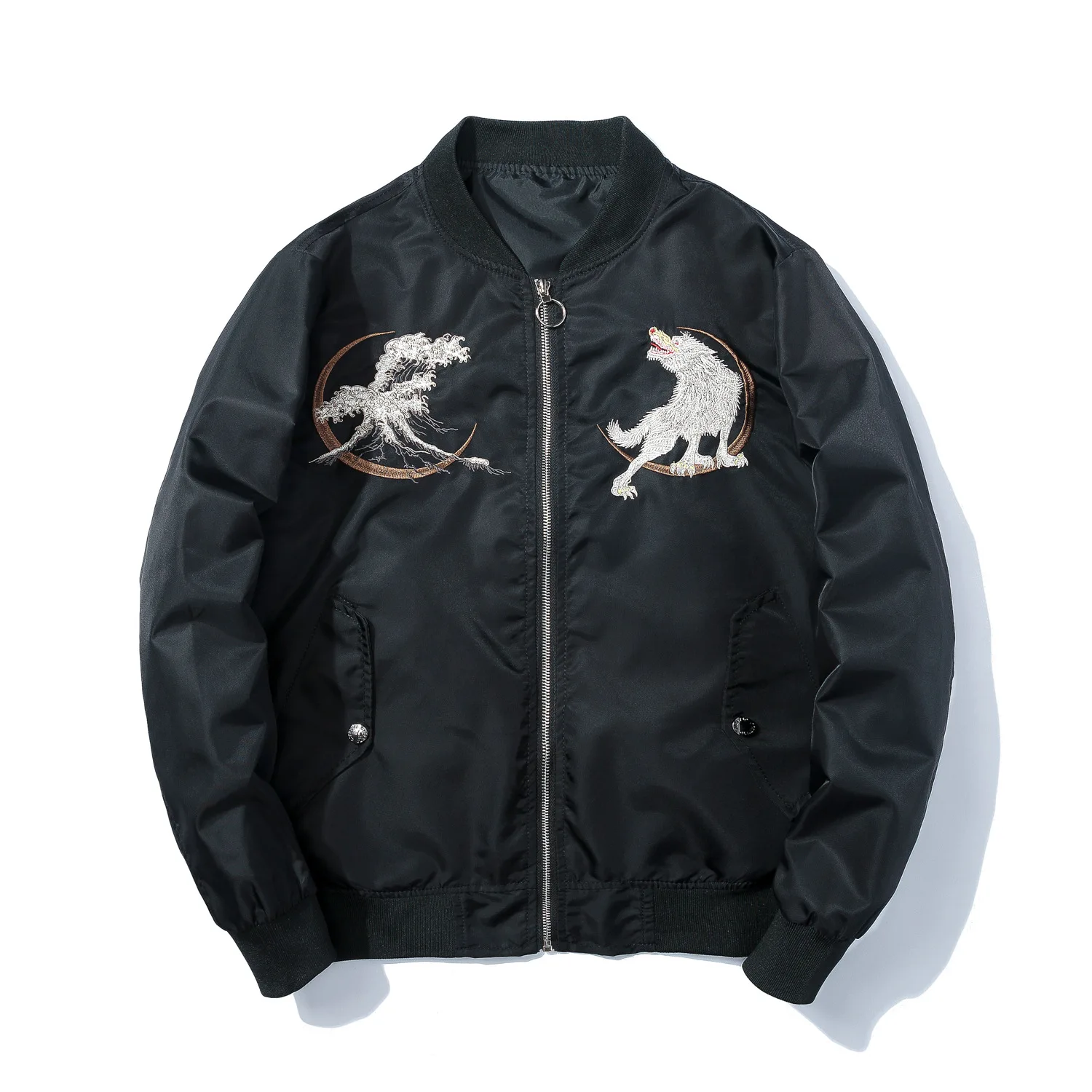 

2019 Spring And Autumn New Style National Trends Coat Men's Embroidered Jacket Couples Pilots Jacket