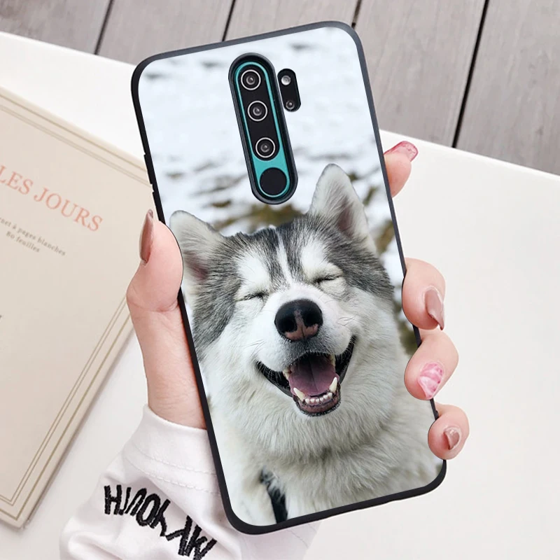 Chó Husky Silicone Ốp Lưng Điện Thoại Redmi Note 9 8 7 Pro S 8T 7A Bao xiaomi leather case