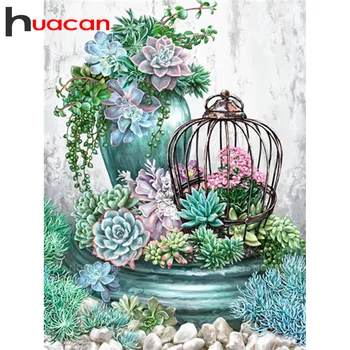 

Huacan 5D DIY Diamond Painting Flower Full Square/Round Diamonds Embroidery Mosaic Decorations Home New Arrival