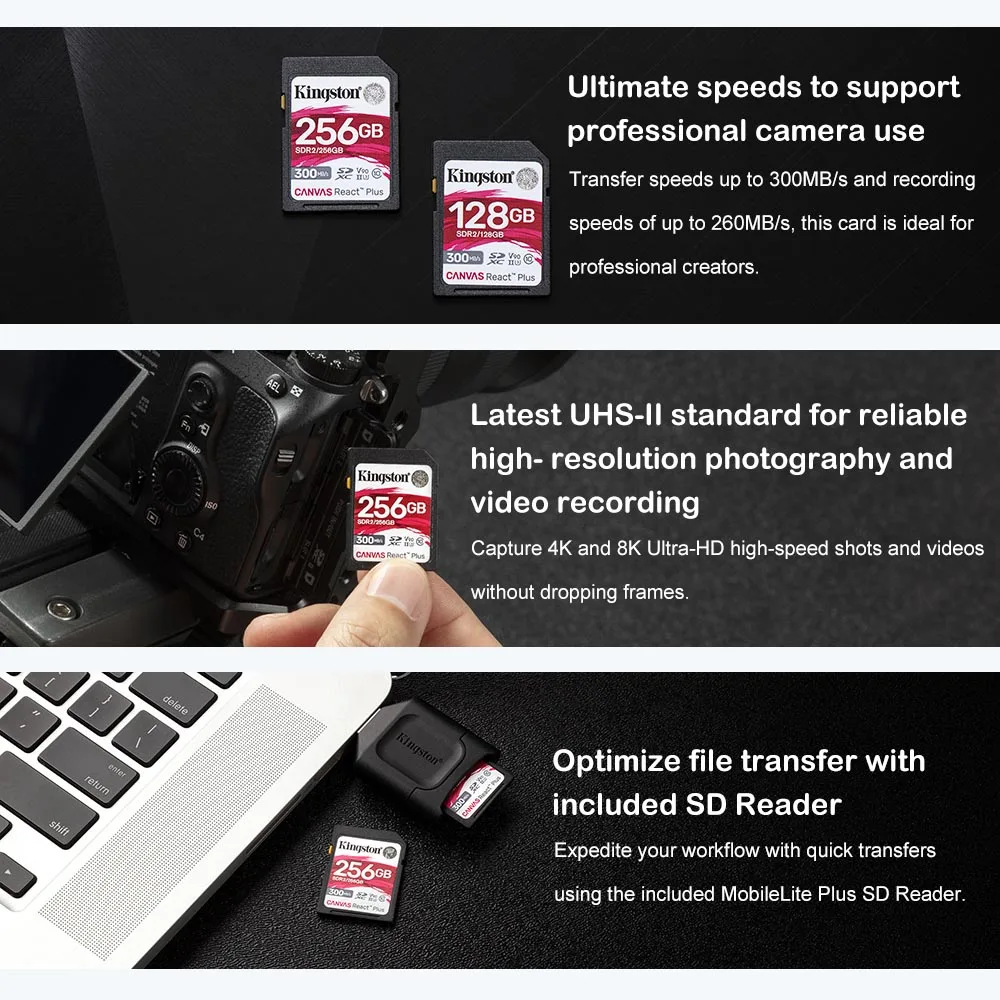 Kingston 128 ГБ sd карта 16 памяти класс 10 64 Карта SDHC SDXC USH I HD видео 32 SD для камеры 256