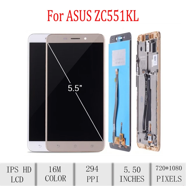 Original For Asus Zenfone 3 Laser Zc551kl Z018d Lcd Display Touch Screen Digitizer Assembly For Asus Zc551kl Display With Frame Mobile Phone Lcd Screens Aliexpress