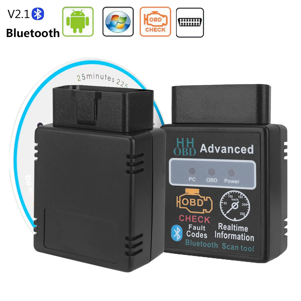 Bluetooth V2.1 OBD2 ELM327 диагностическое программное обеспечение Doctor Torque для Toyota Vios Rav4