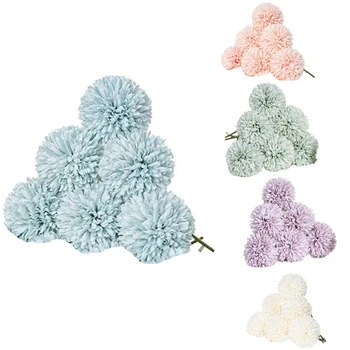 

6 Fake Flowers Artificial Hydrangea Bouquets, Suitable for Home Garden Party Wedding Decoration