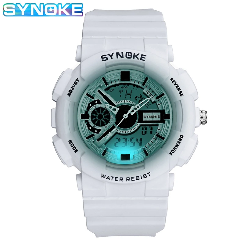 

Junior Students Watch Multi-Function Acrylic Mirror Dual Display Sports Electronic 30M Waterproof Watch