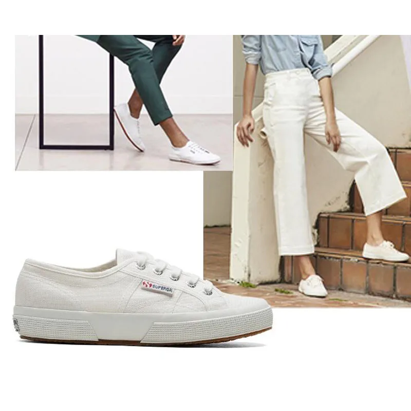 SUPERGA 2750 Cotu классические белые женские Velcr Уютные кроссовки для мужчин 2019A118