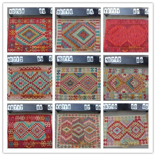 

kilim runner natural genuine wool hand stitched Afghan for living gc131Afghan03yg22