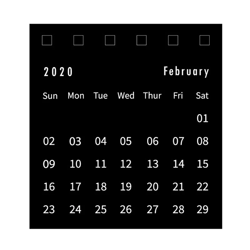  2020 Desk Calendar Foldable Flip Calendar Simple Style for Home Bedroom Office Decor ENA88 - 4000417654151