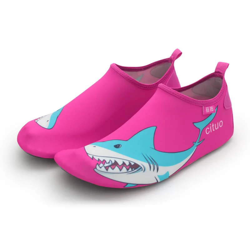 shark pink Обувь для детей; нескользящая детская обувь для плавания; пляжная обувь для плавания; обувь для серфинга; тапочки для подводного плавания; обувь для мальчиков и девочек - Цвет: shark pink