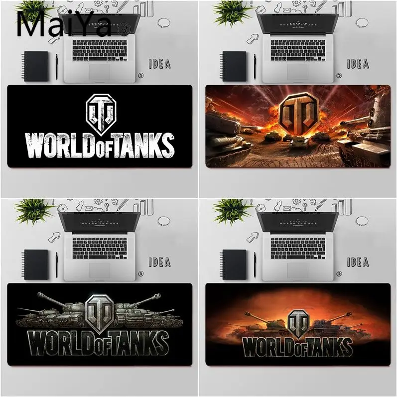 Высококачественный Прочный резиновый коврик для мыши Maiya с логотипом World of Tanks