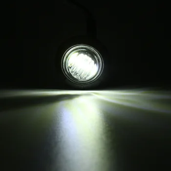 

12/24V Lights Trailer White Mini Round LED Button Lamps Truck Marker 4pcs Durable Useful Sale
