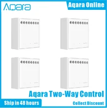 Original Aqara Zwei-weg Control Modul Drahtlose Relais Controller 2 Kanäle Arbeit Für Smart Xiaomi Hause APP Und Apple home Kit