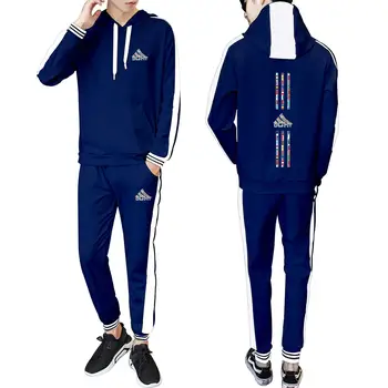 

Men's Tracksuit Set 2020 Autumn Men New Fashion Sweatshirt Set Male Jogger Sportswear Suit Man New Hoodies Pants Sports Suit