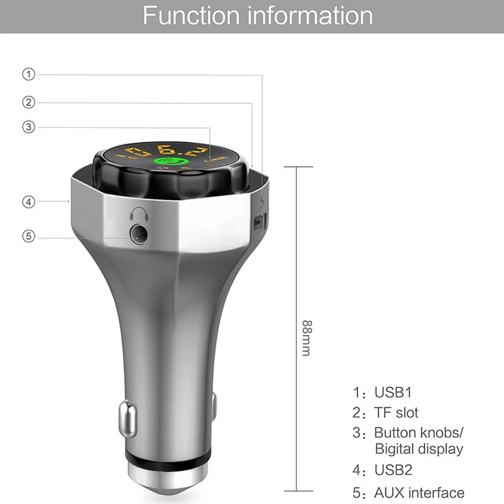 Автомобильный Bluetooth fm передатчик умный MP3 плеер автомобильное зарядное