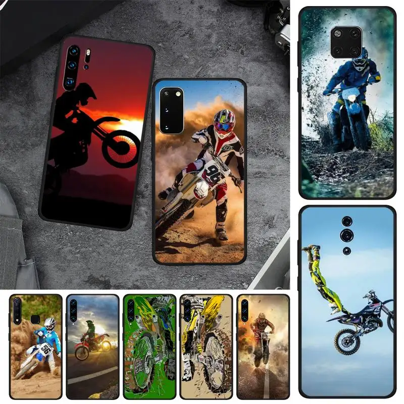 Motocross Dirt Bikes Motor Cross Art Print Phone Case For Samsung Note 5 7 8 9 10 20 Pro Plus Lite Ultra A21 12 02 Shell | Мобильные
