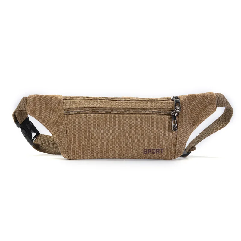 

Korean-style Casual Sports Canvas Hidden Anti-Theft Close Fit Waist Bag Men's Women's Travel Riding Backpack Manufacturers Direc