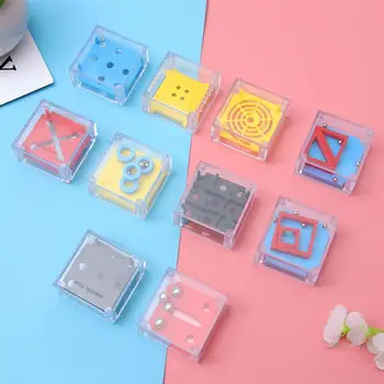 

10PCS Maze Puzzles Party Bag Toy Balancing Beads Board Educational Toy Christmas Birthday Gift for Kids (Random Type and Color)
