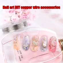 Лучший 1 рулон медной проволока Гвозди Искусство Декор линия DIY 3D Советы ювелирные изделия со стразами маникюрные принадлежности QQ99