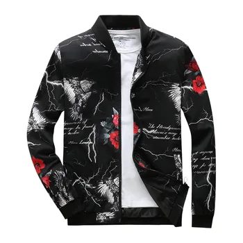 

2020 New Autumn Fashion Printed Jackets Men Slim Fit Windbreaker Coat Men Jaqueta Masculina Bomber Jacket Mens Jackets And Coats