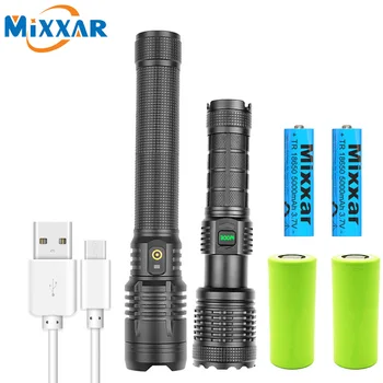 

ZK20 LED Flashlight Tactical Camping Torch Hunting Super Bright Lamp Powerful Light Emergency Lantern 18650/26650 Battery EDC