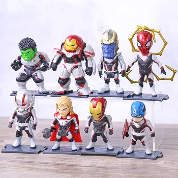 

Marvel Figure The Avengers Toy Action Figures Toys Kids Toys Spider Iron Man Hulk Superman Captain Marvel 8pcs/set