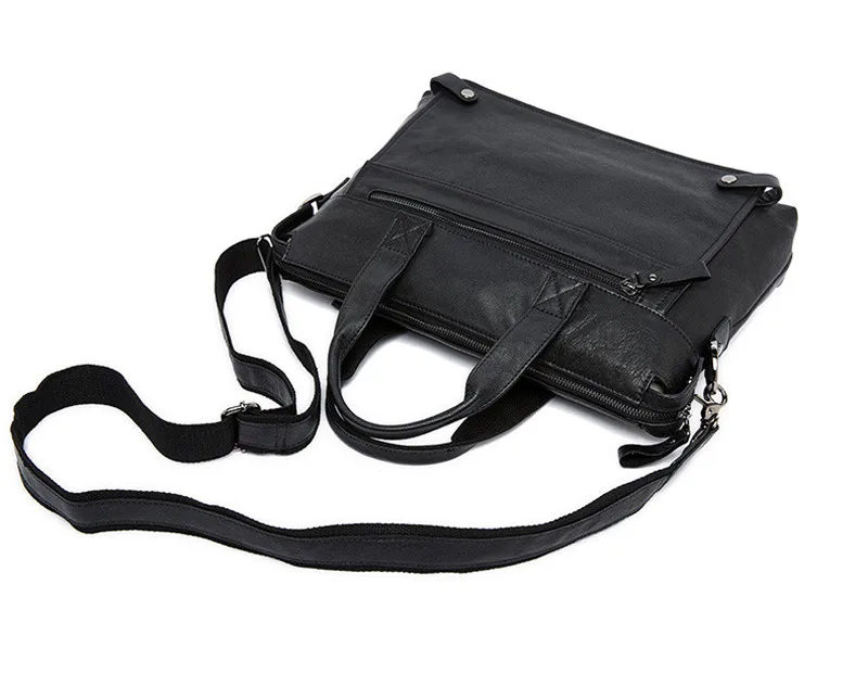 PNDME business casual genuine leather men's briefcase vintage first layer cowhide 14 inch laptop shoulder messenger bag handbag