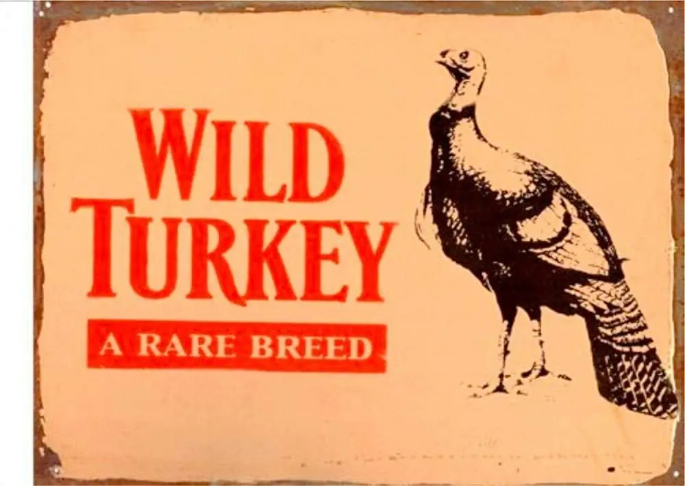 

Wild Turkey, a Rare Breed Tin Sign Style Bar Cafe Tin Sign 8x12 inch Metal Home Club Funny Decoration