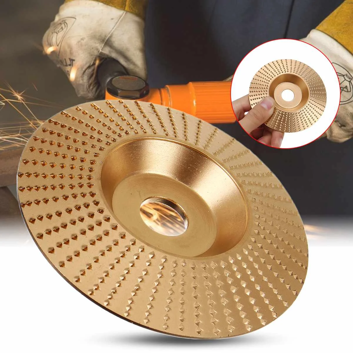 Wood Grinding Wheel angle grinder disc wood carving disc Sanding Abrasive tool 75/85/100mm Silver/gold