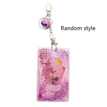 

Sequins into the oil card set creative quicksand transparent cute pig student bus card sets of documents