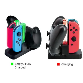 

Upgrade Version USB Game Controller Handle Charger Colorful for Switch Four Charge Plastic for Pro handle charger base