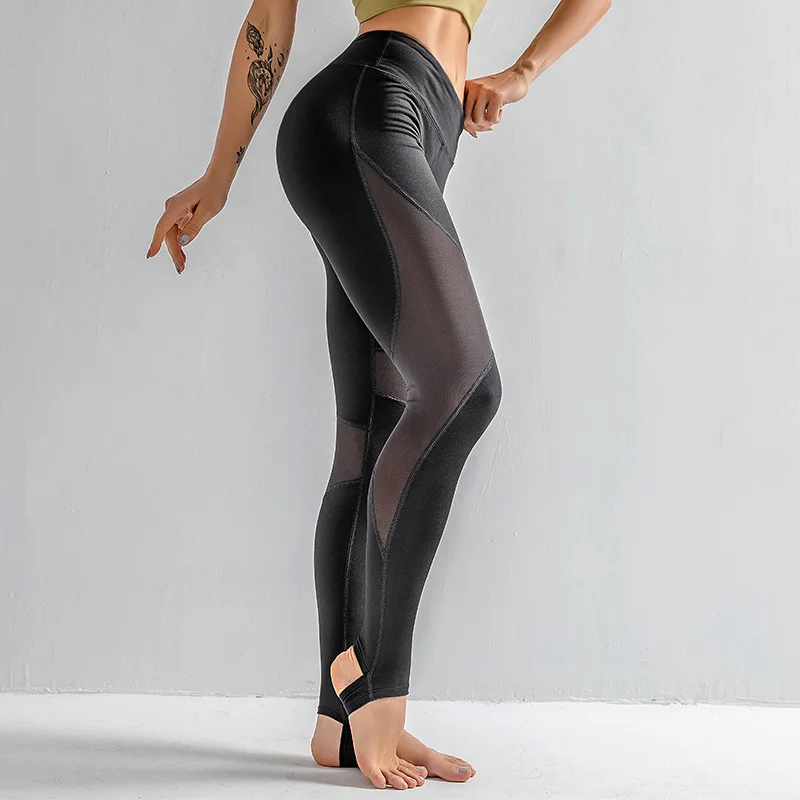 2019 Gym Women Fitness Yoga Pants Slim High waist Sport Leggings Elastic Long Tights for Running Tummy Control Step On The Foot