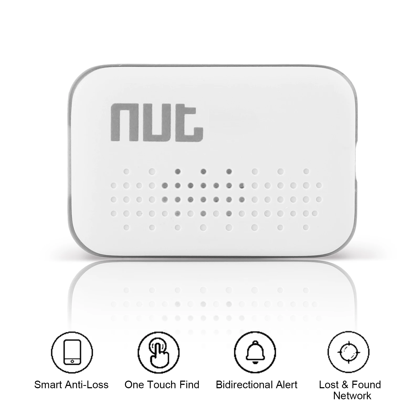 Мини-умное устройство для поиска ключей, Bluetooth, gps, сигнализация против потери, напоминание, тег, ключ для поиска ключей, датчик локатора для кошелька, телефона - Цвет: White