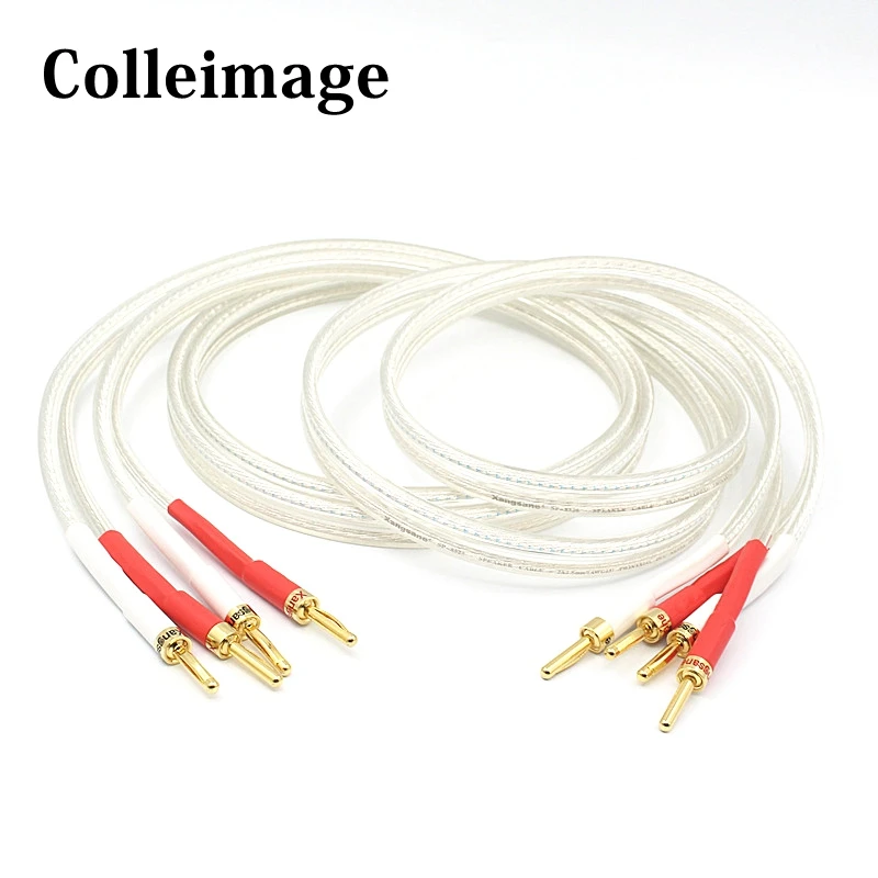 Hi-Fi кабель для динамиков Colleimage Hifi 6N OFC Hi-fi провод динамика усилителя и CD с
