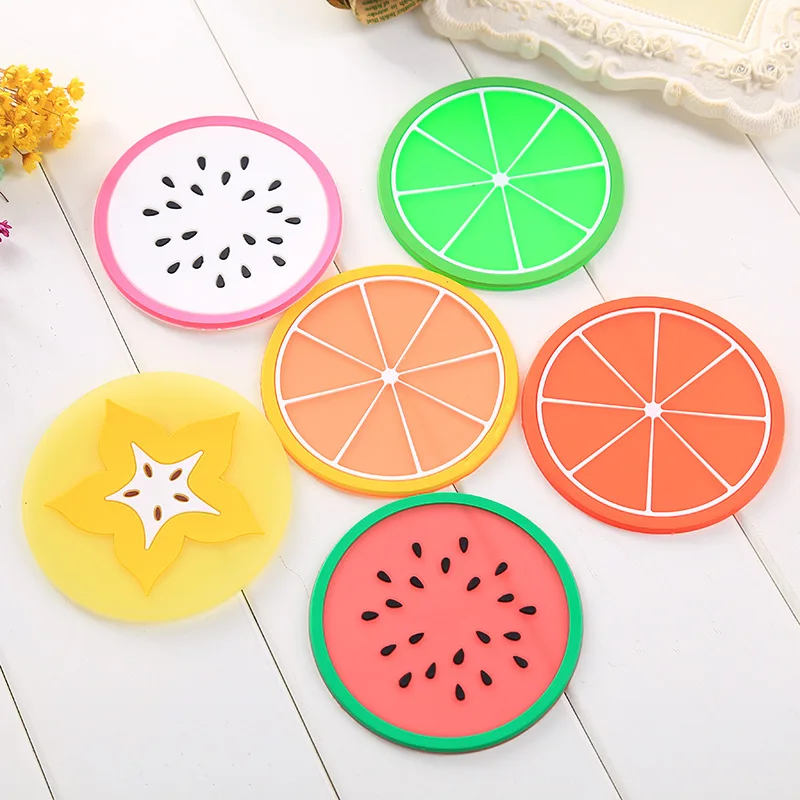 2 шт свежих фруктов Coaster Новое размещение для кружек чашки украшение стола Kawaii