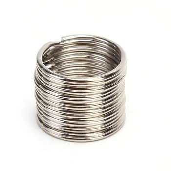 

100PCS Dia 12 15 16 20mm Stainless Steel DIY Polished Split Ring Keyrings Key Chain Hoop Loop Key Holder