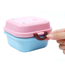 Милый мультфильм Ланч-бокс еда контейнер для хранения Портативный Bento ложка школы 72XF