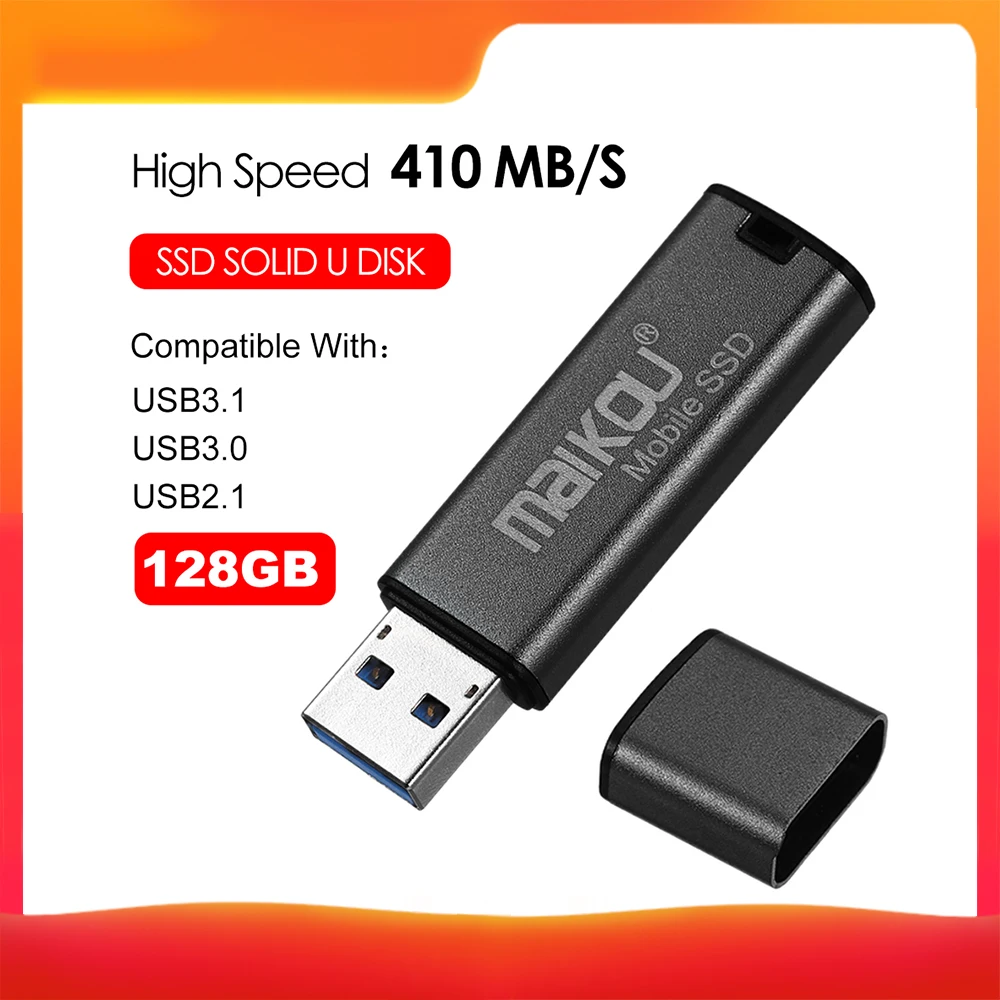 Мобильный Внешний SSD 64G 128G 256G USB жесткий диск вращающийся высокоскоростной USB флэш-диск USB3.0 Внешний SSD для ПК компьютера