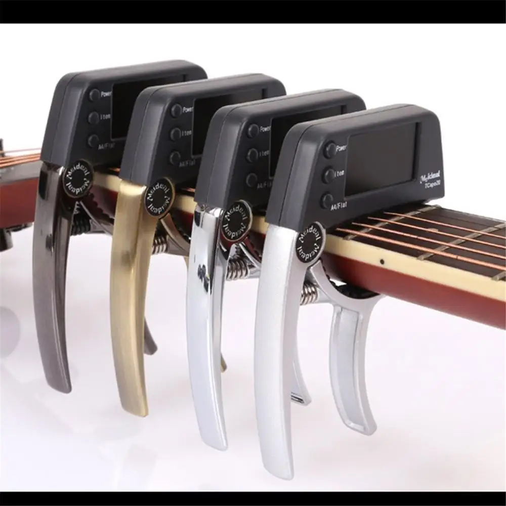 Каподастр для акустической гитары электронный тюнер комбо гитарные аксессуары Капо-тюнер инструмент для гитары хроматический бас укулеле