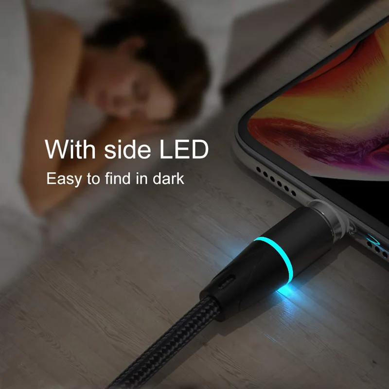 Магнитный кабель CANDYEIC 2 м для iPhone 12 USB зарядное устройство 11 Pro Max XR XS провод 3A