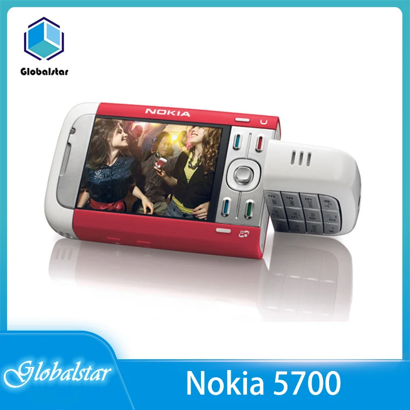 Nokia 5700 reacondicionado Original desbloqueado Nokia 5700 teléfono 2,2 Bluetooth 3G 2.0MP Radio FM Symbian 9,2 teléfono envío gratis