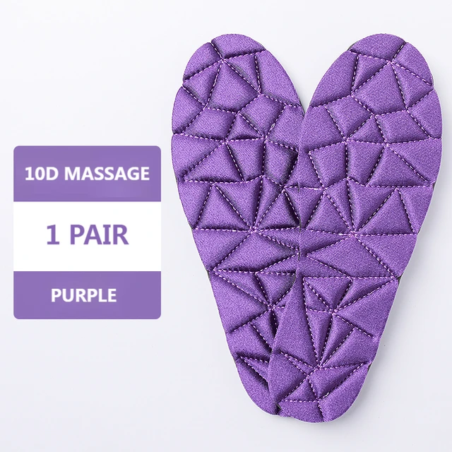 2022 New Memory Foam Orthopedic Insoles For Shoes Women Men Flat Feet Arch Support Massage Plantar Fasciitis Sports Pad Insole purple