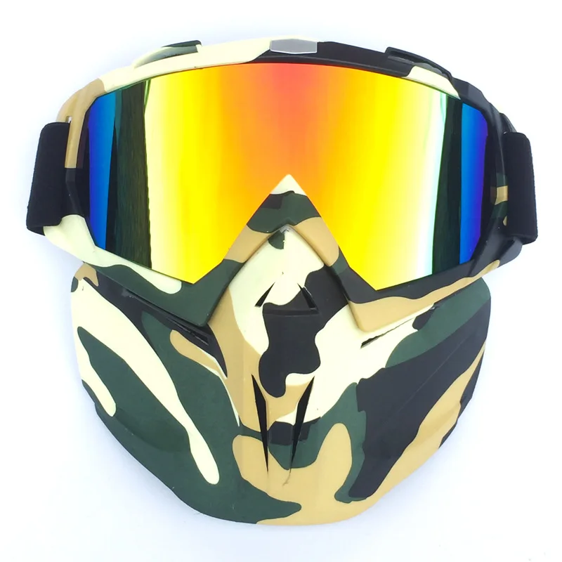 Маска для велоспорта, очки для катания на лыжах, мужские и женские очки для сноуборда, снегохода, маска для снежной зимы, очки для катания на лыжах, солнцезащитные очки для мотокросса - Цвет: Серебристый