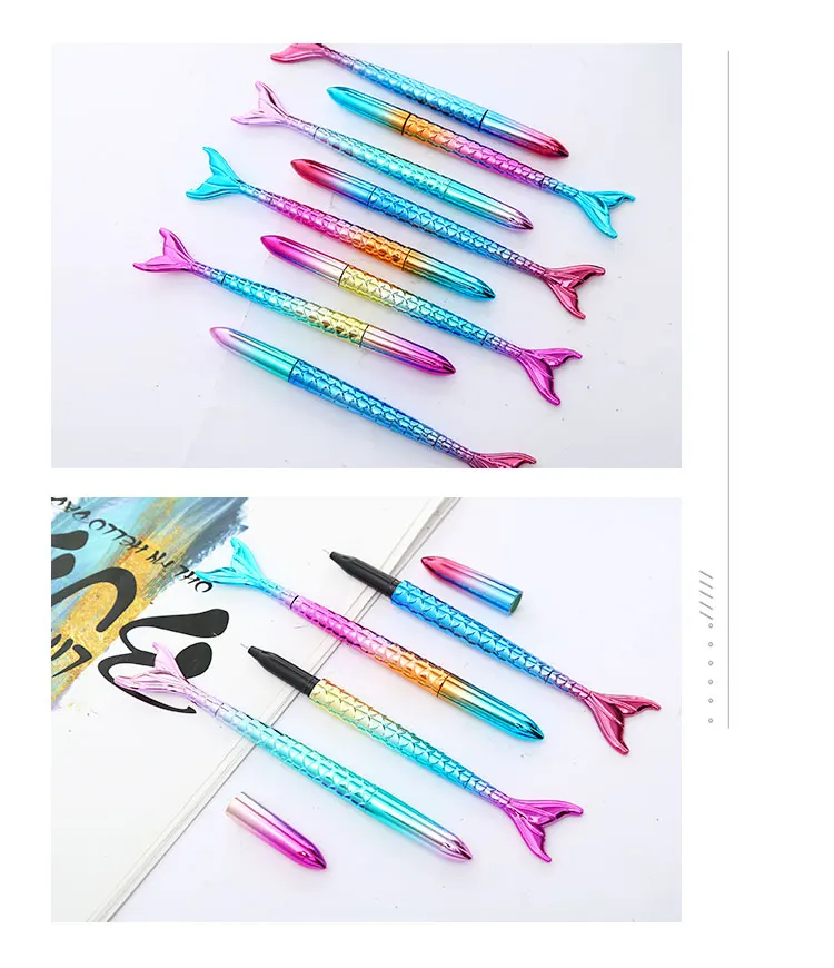 Корейская креативная гелевая ручка русалки Kawaii милая Шариковая стационарная вещь для детей, школьные канцелярские принадлежности, Подарочный материал